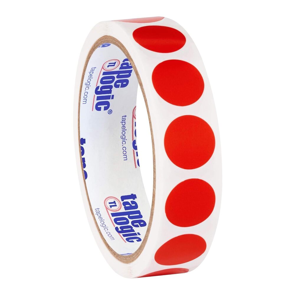6251 Colored Polka Dot Label Stickers 3/4" Red 500-pk Small Round Circle